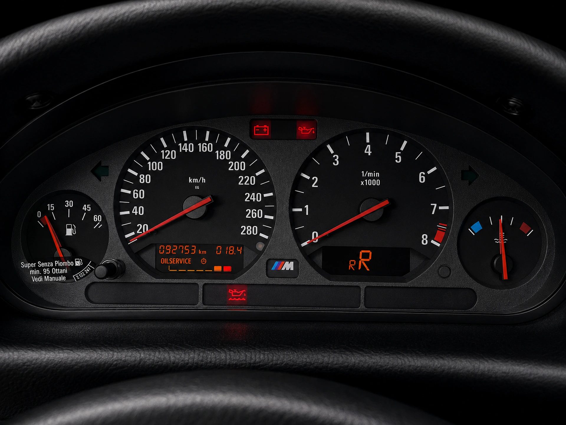 BMW M3 E36 1998 odometer 92753 km